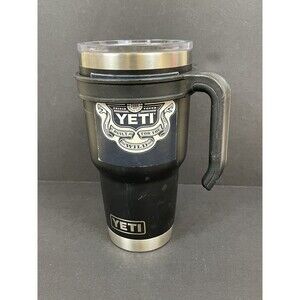 RARE YETI BUILT FOR THE WILD 2006 Black 20 Oz Travel Mug With Handle- No Straw